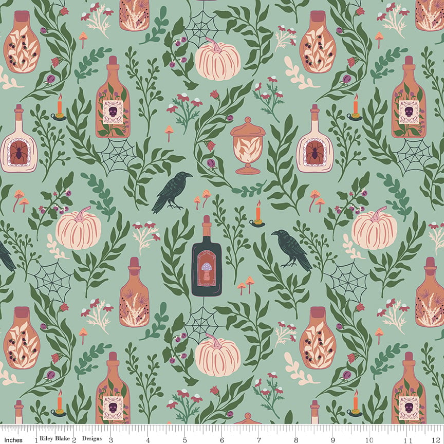 Apothecary Main Mint by Amber Elliot of Alderwood Studio