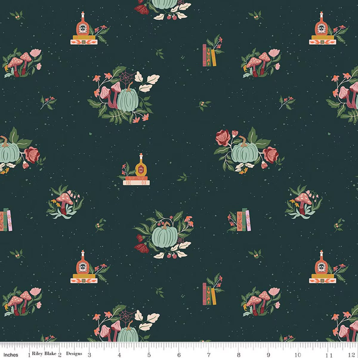 The Apothecary Botanicals Deep Teal by Amber Elliot of Alderwood Studios