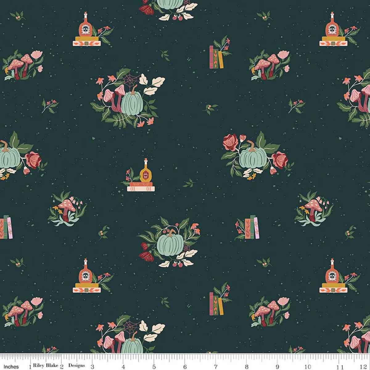 The Apothecary Botanicals Deep Teal by Amber Elliot of Alderwood Studios