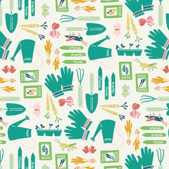 Vine Ripened ~ Planting Time- Ivory/Multi - THE CRAFTING TABLE STITCHERY