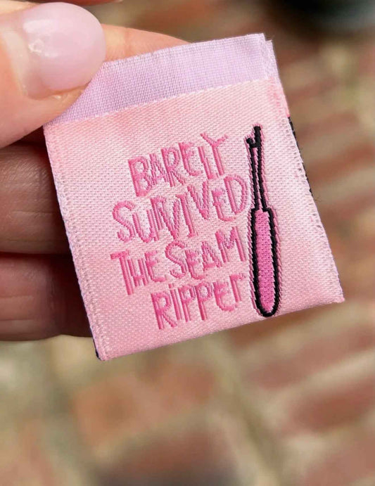 Barely Survived - Sewing Label -Kati Cupcakes