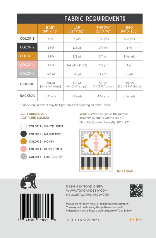 Open Road Quilt - Printed Pattern