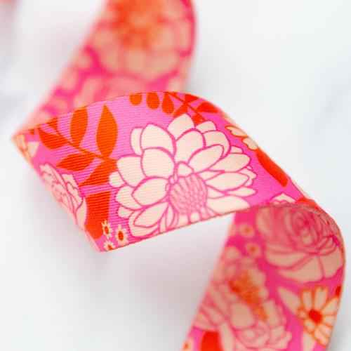 Webbing 1.5" Vintage Floral-sold by the yard