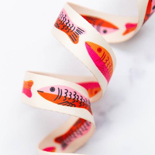 Webbing 1" Sardines In Pink