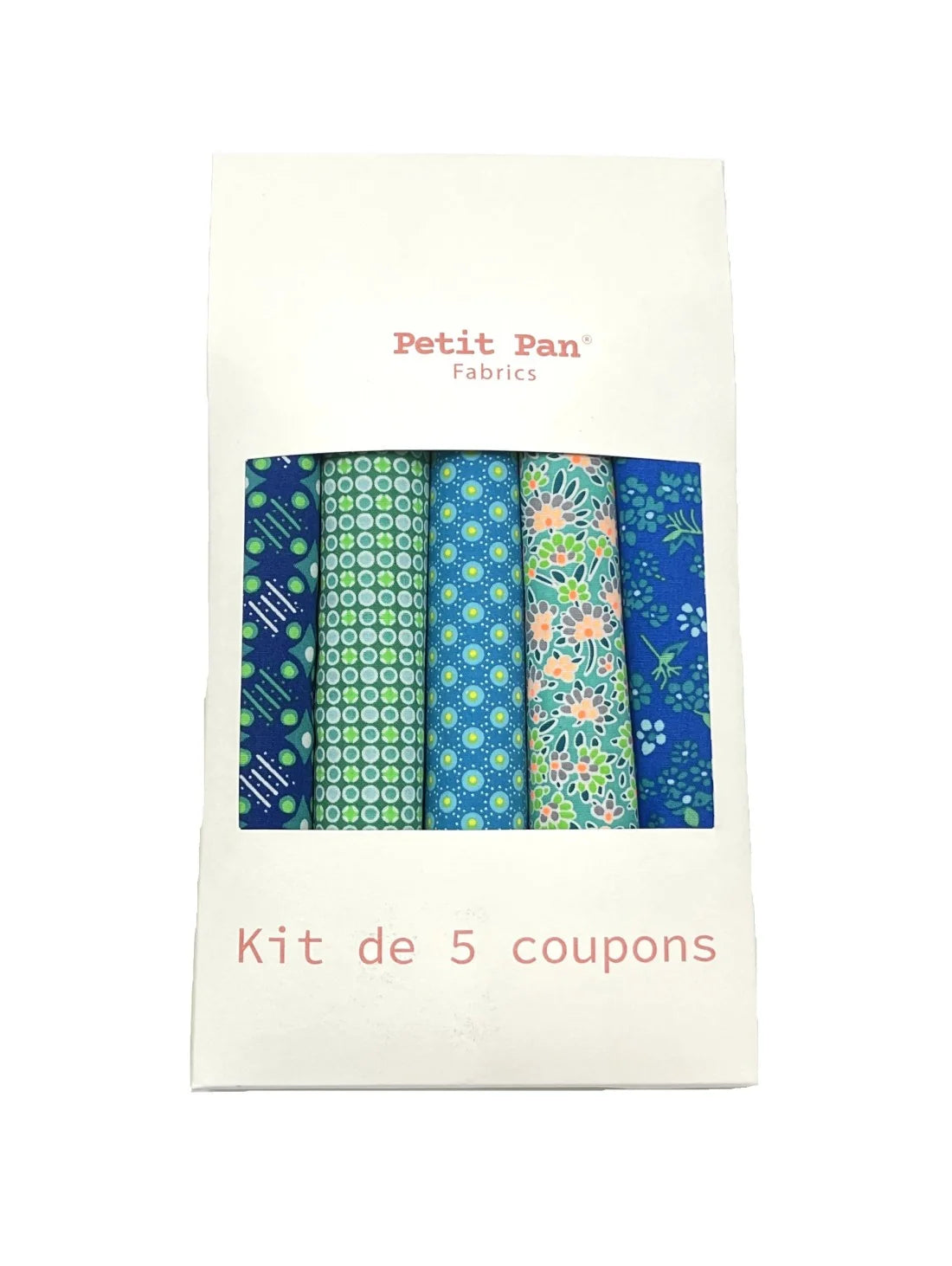 Petit Pan | Kit of 5 cotton poplin fabric coupons Zazen Outremer