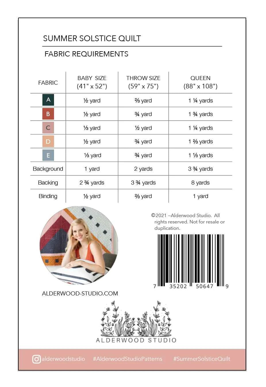 Summer Solstice Quilt Pattern-Alderwood Studios