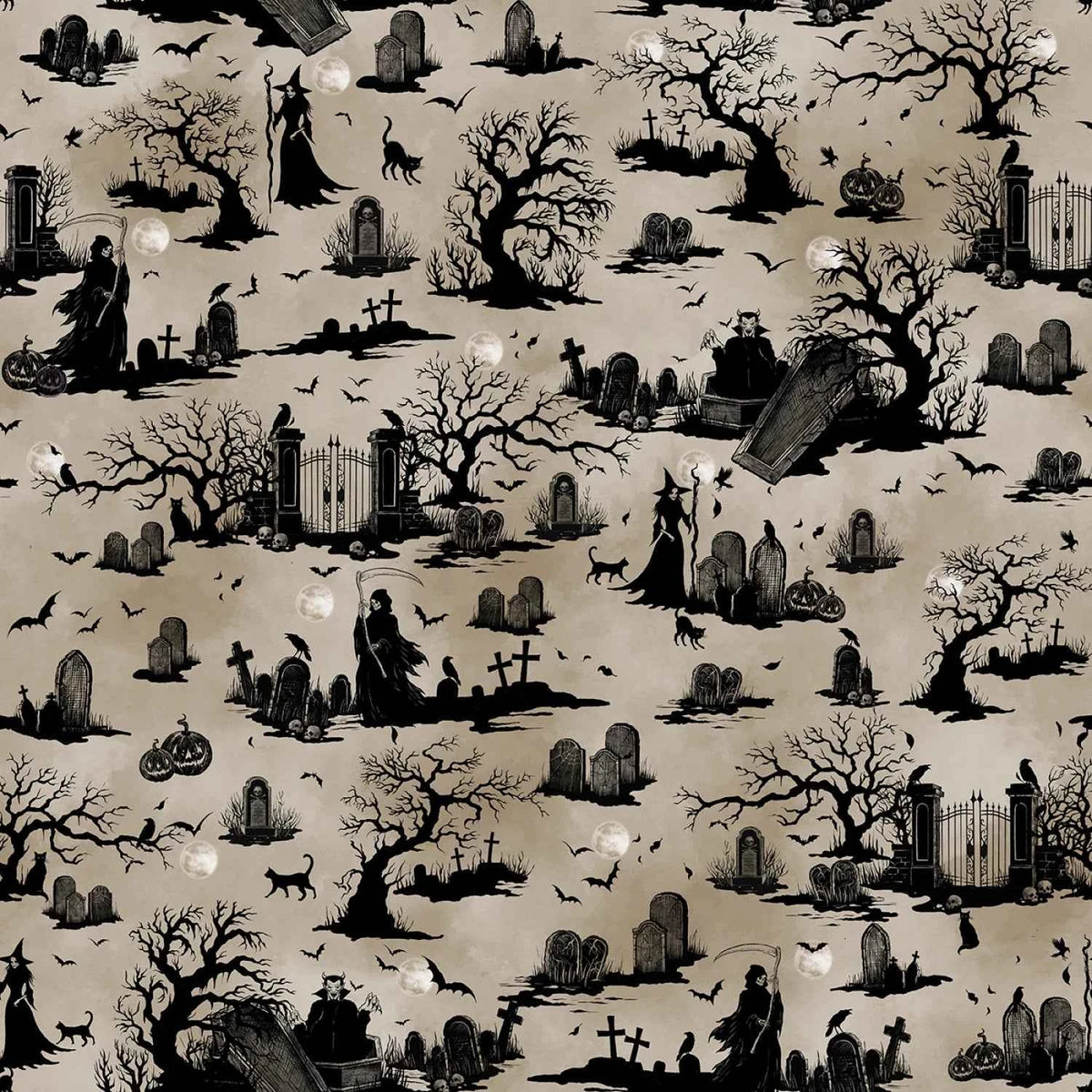 Taupe Cemetery Silhouette