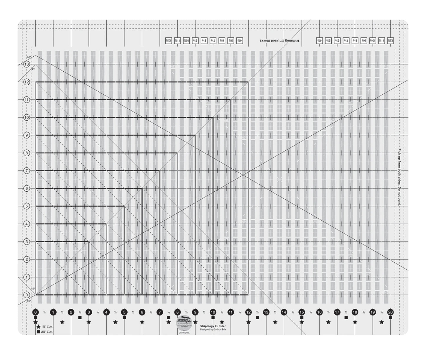 Creative Grids Quilt Ruler Stripology® XL