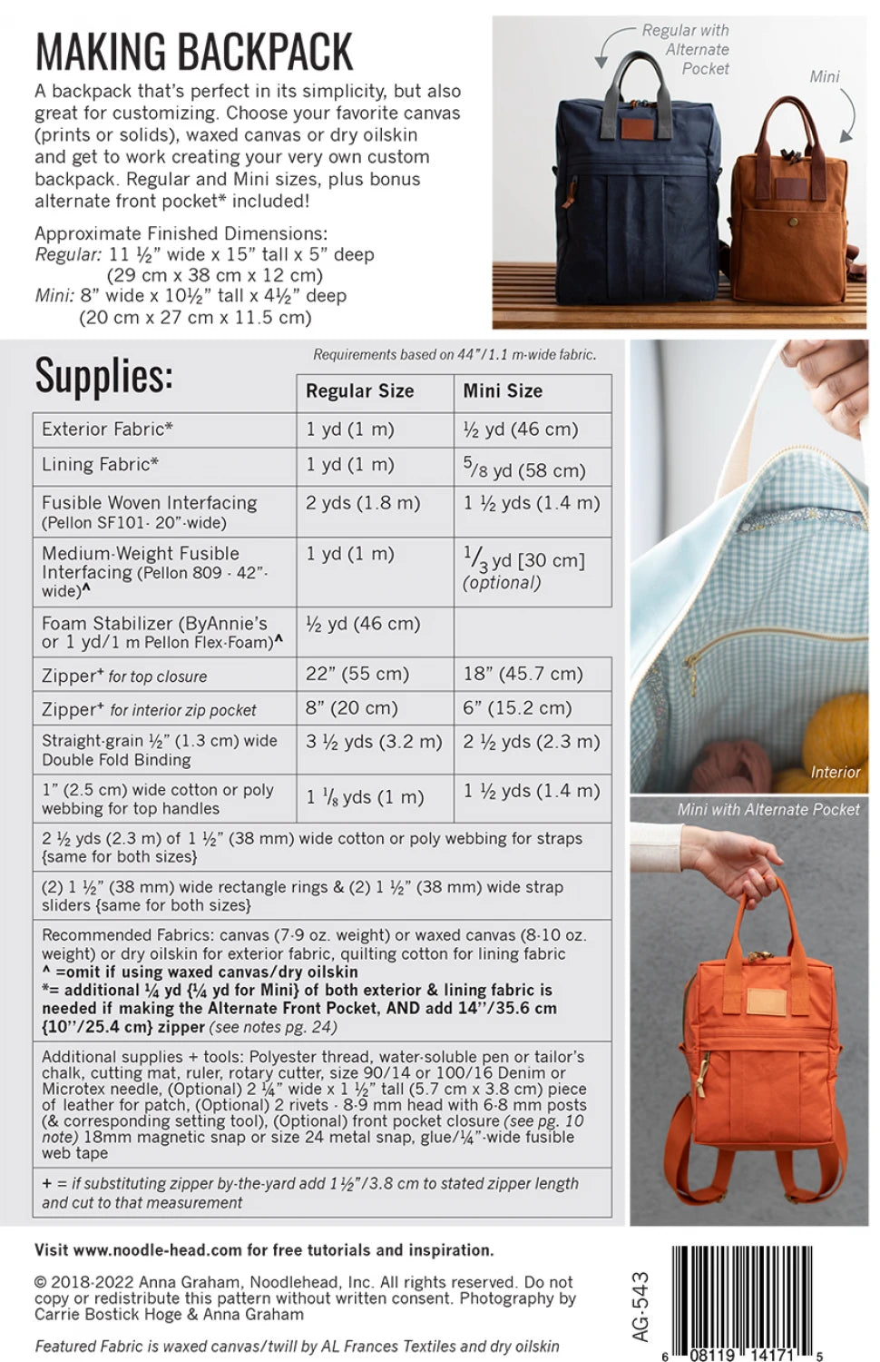 Making Backpack-paper pattern