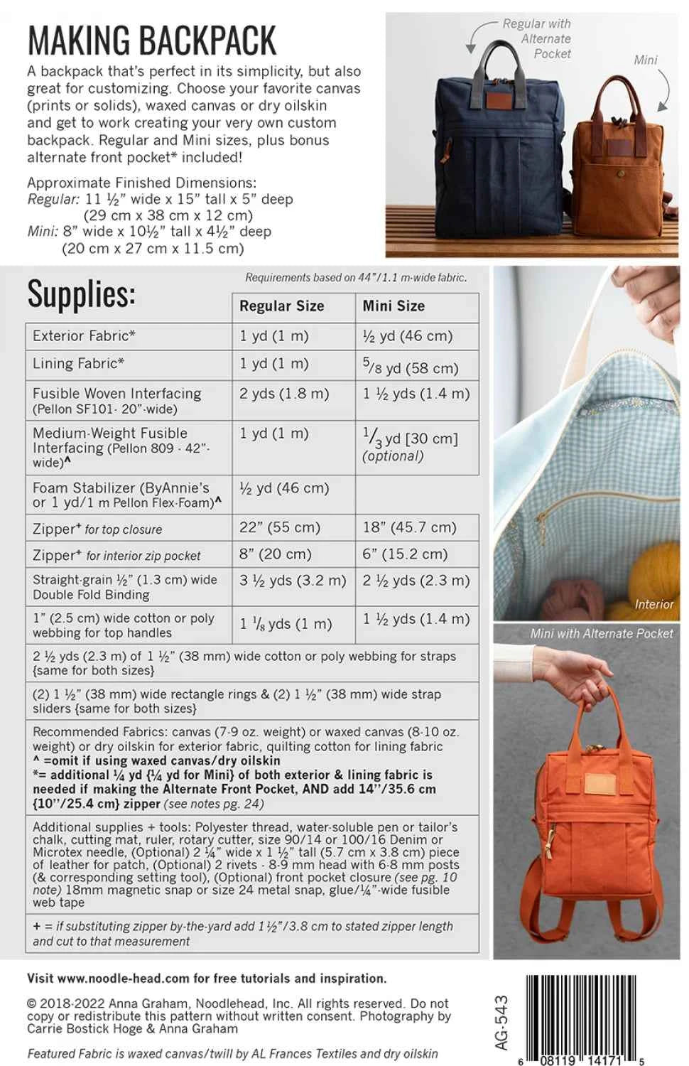Making Backpack-paper pattern