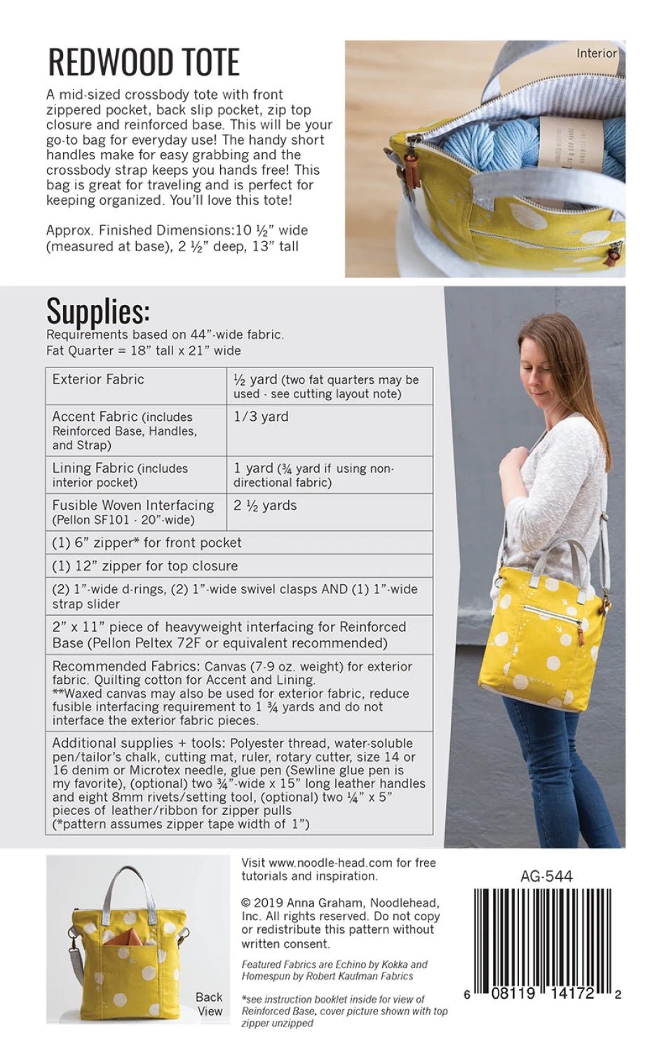 Redwood Tote-pattern