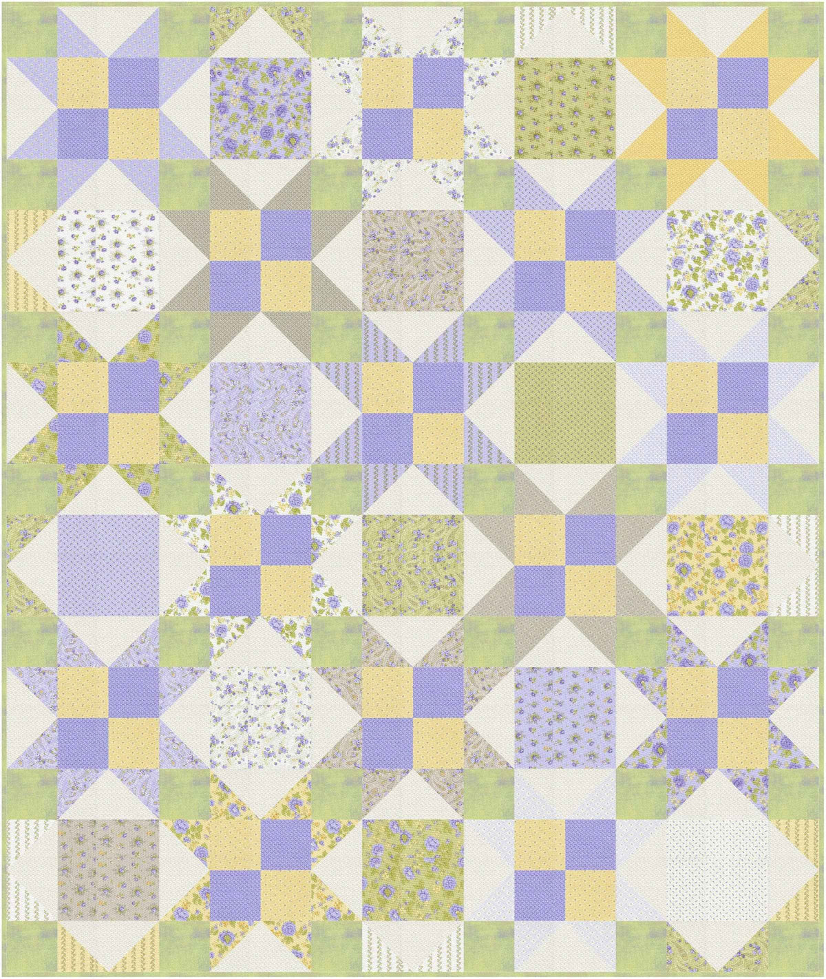 Star-Patched Lovers | CKQ-2401 Quilt Pattern
