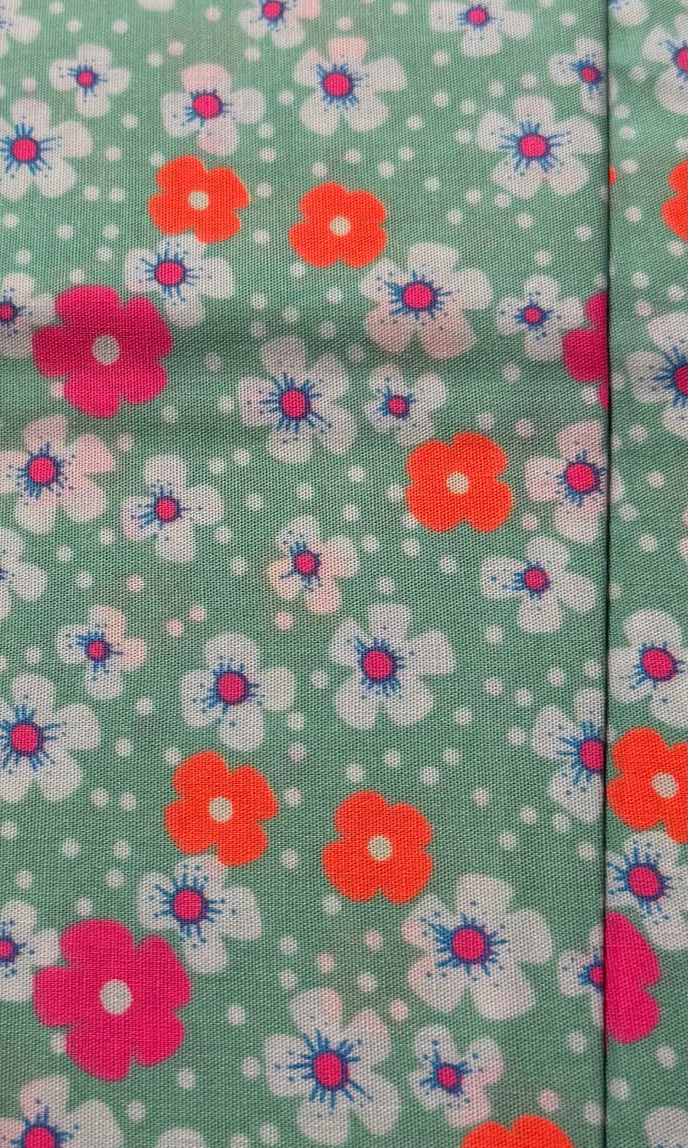 Petit Pan teal bright floral