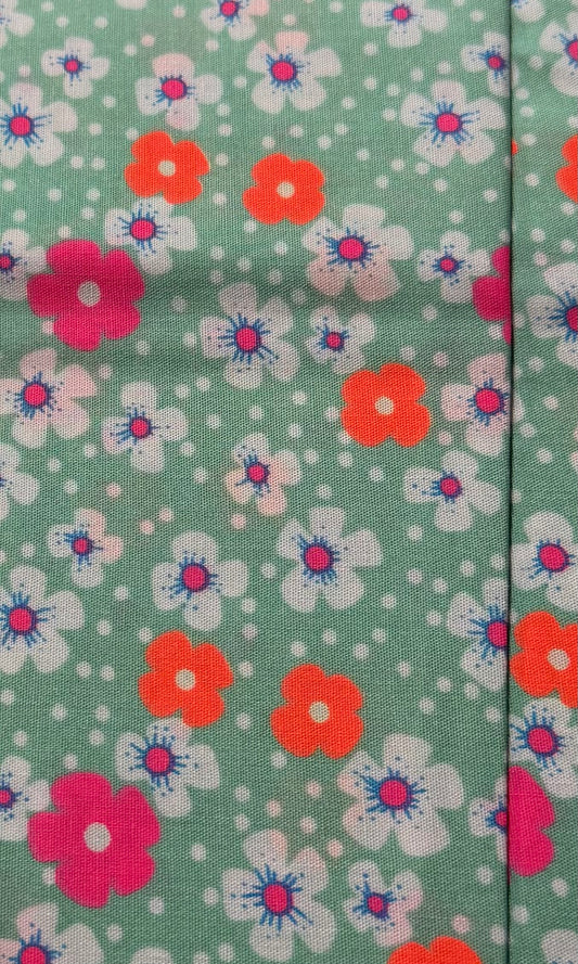 Petit Pan teal bright floral