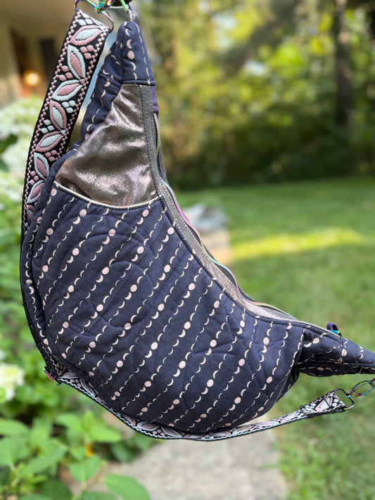 Kandu Crescent-canvas and faux leather outer cotton inner
