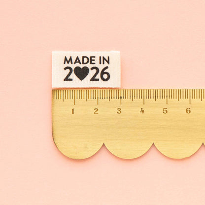 Made in 2026 Organic Cotton Endfold Sewing Labels