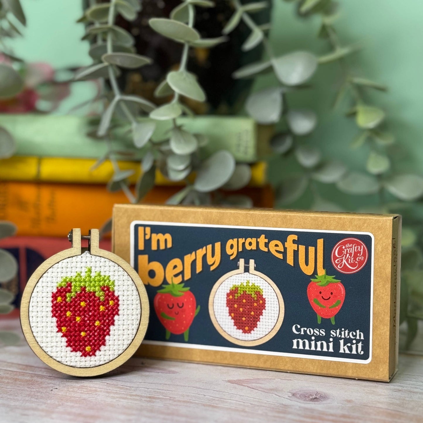 Mini Matchbox Kits - I'm Berry Grateful Mini Matchbox Cross Stitch Kit