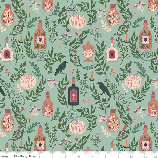 Apothecary Main Mint by Amber Elliot of Alderwood Studio