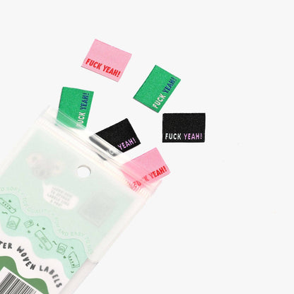 Fuck Yeah! Woven Labels | 6 labels per pack