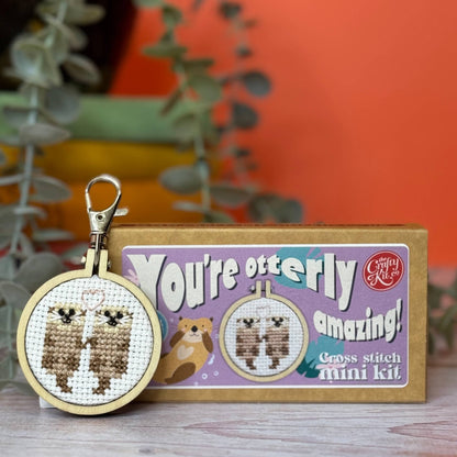 Mini Matchbox Kits - You're Otterly Amazing! Mini Matchbox Cross Stitch Kit
