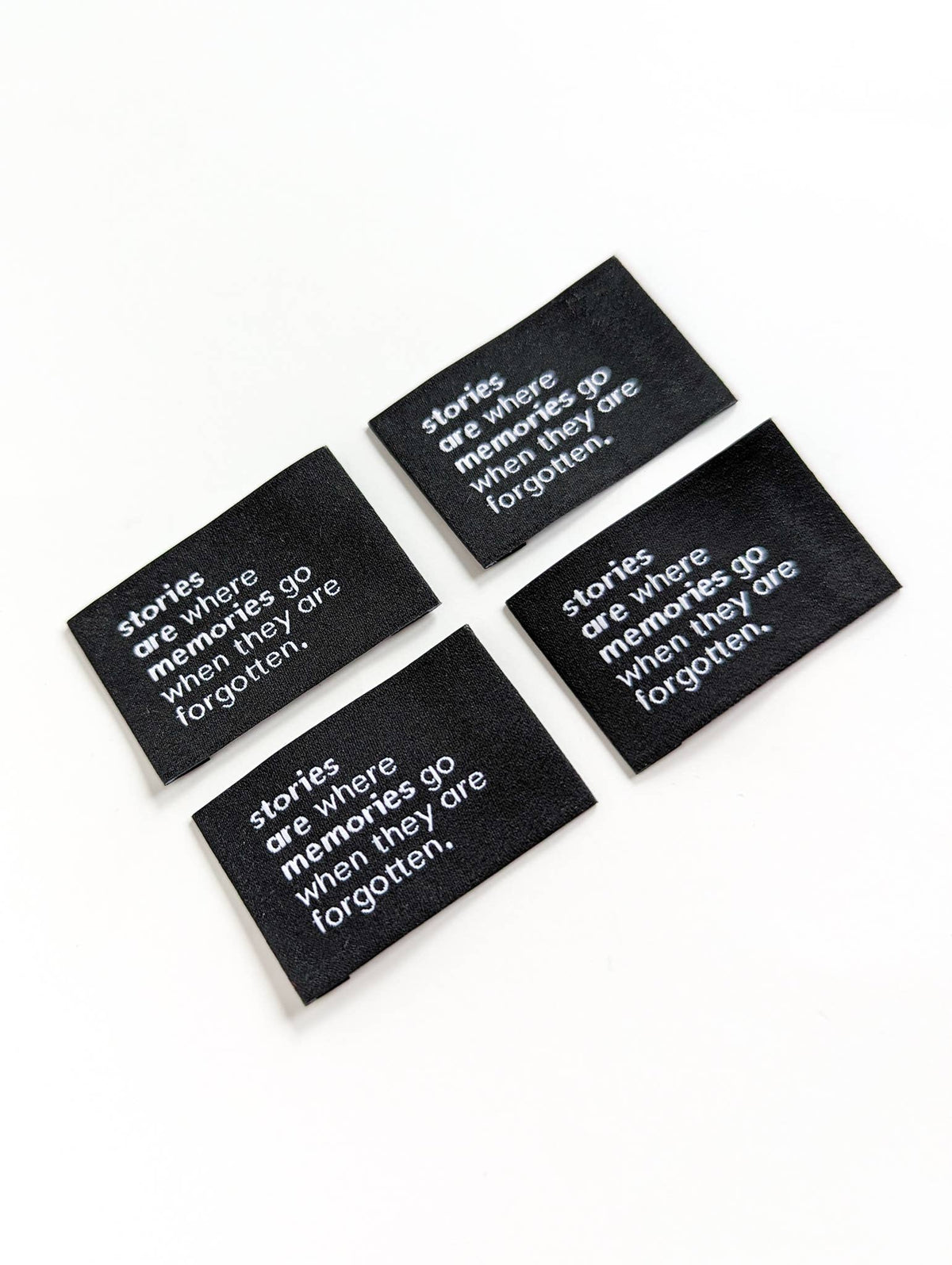 Stories Are Memories | Woven Luxe Labels