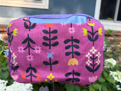 Kandu Trio Crossbody/handbag-  floral Ruby star canvas and cotton outer/ wpc inner