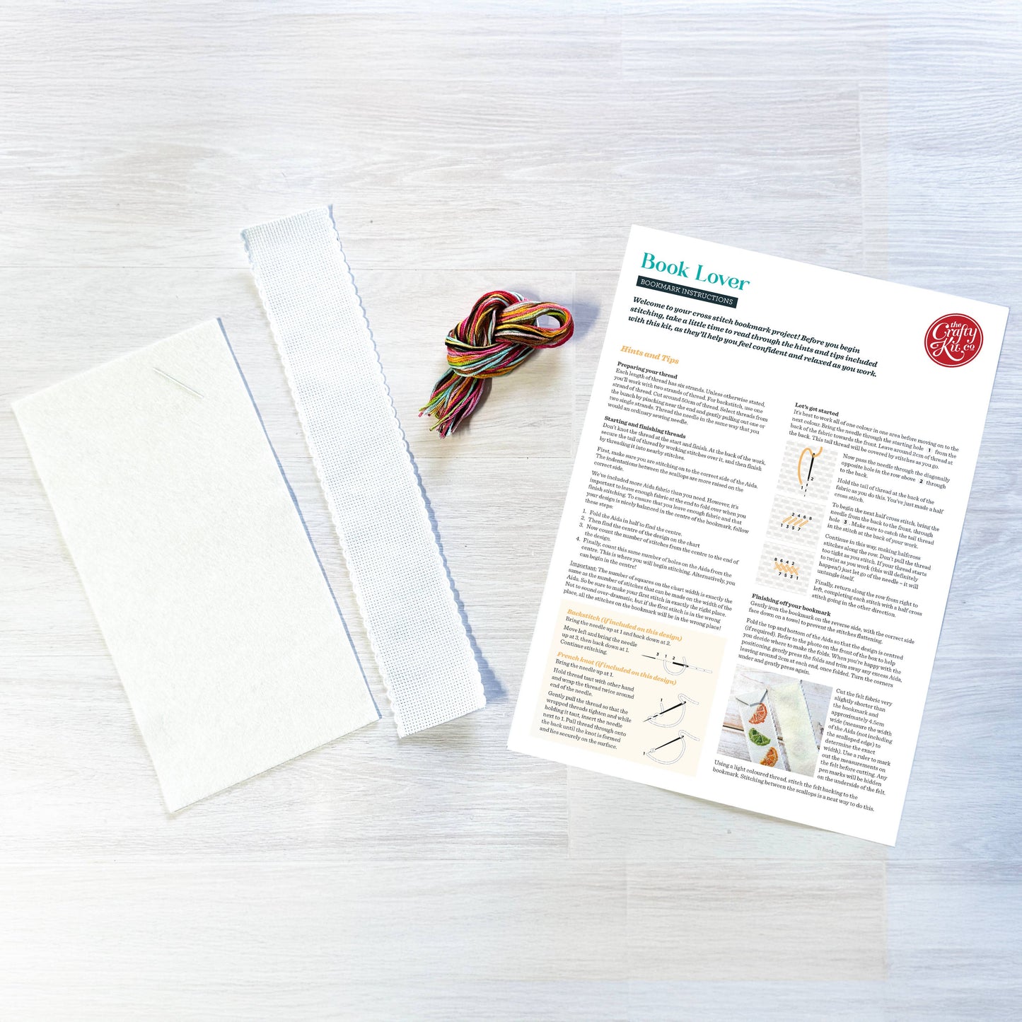 Mini Matchbox Kits - Book Lover Cross Stitch Bookmark Kit