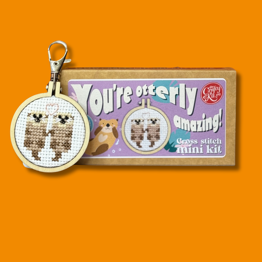 Mini Matchbox Kits - You're Otterly Amazing! Mini Matchbox Cross Stitch Kit