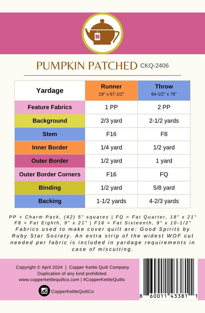 Pumpkin Patched | CKQ-2406 Quilt Pattern