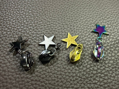 Zipper pull #5 size Star 2 pack