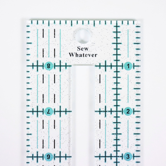 Transform Your Crafting with Our Pink Teal Glitter Ruler – Perfect for Precision and Style! - THE CRAFTING TABLE STITCHERY