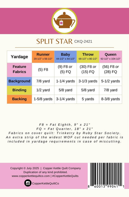 Split Star | CKQ-2421 Quilt Pattern