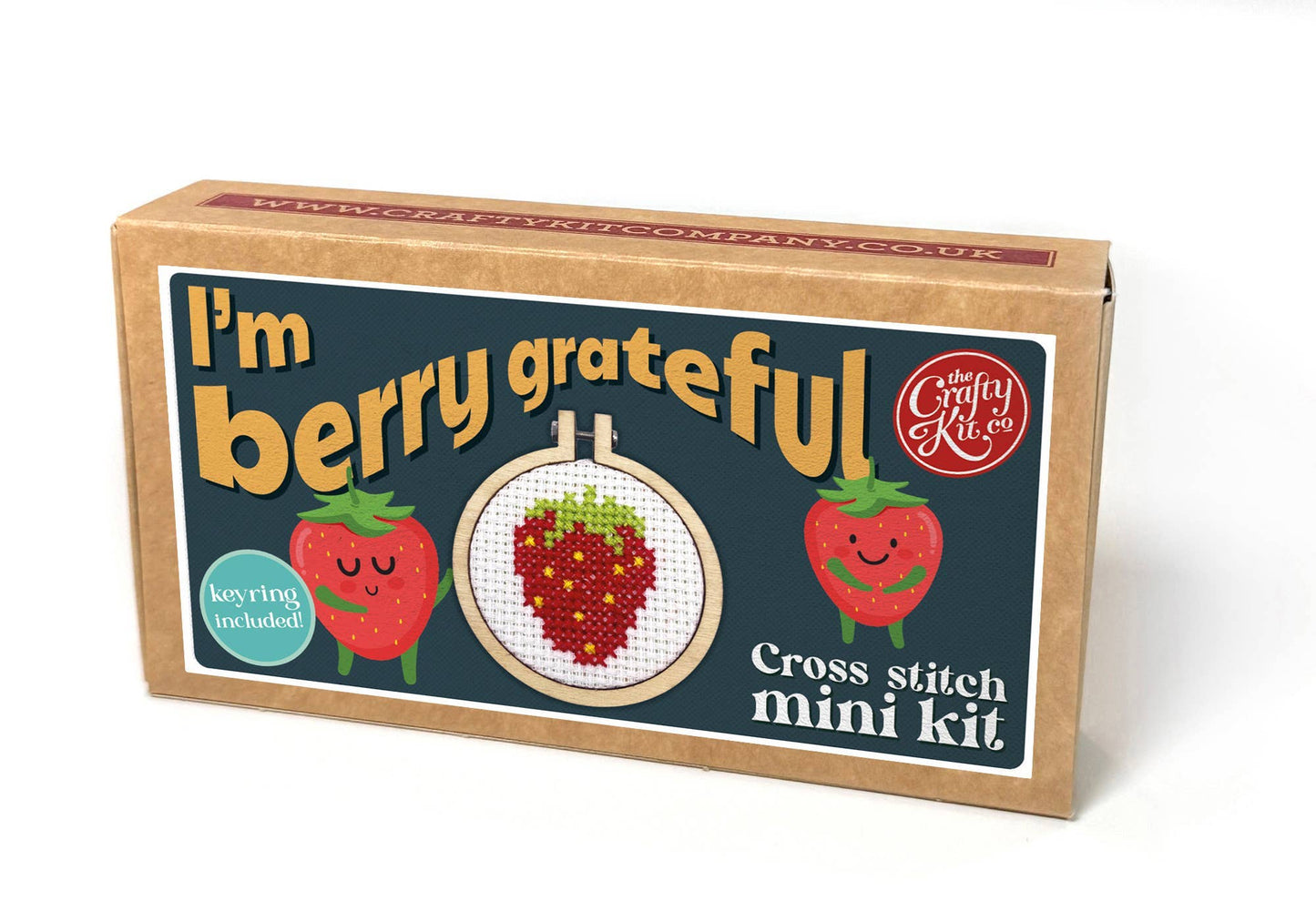 Mini Matchbox Kits - I'm Berry Grateful Mini Matchbox Cross Stitch Kit