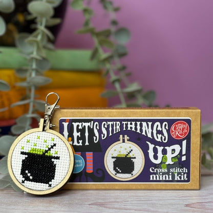 Mini Matchbox Kits - Let's Stir Things Up! Mini Matchbox Cross Stitch Kit