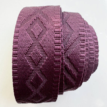 Merlot Wine Jacquard Webbing 1.5" Premium Woven Strap