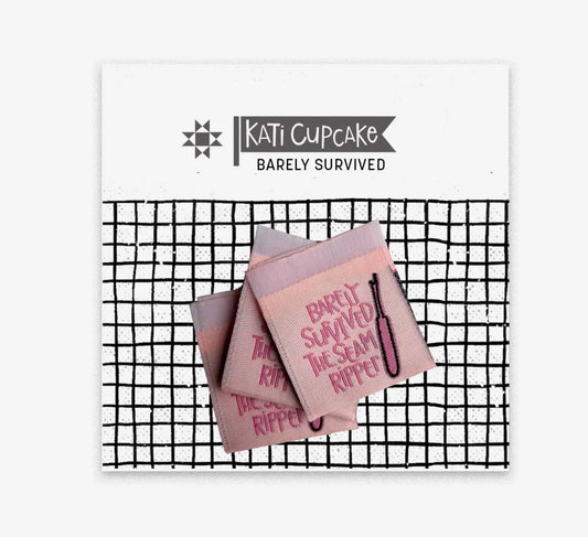 Barely Survived-sewing label -Kati Cupcakes