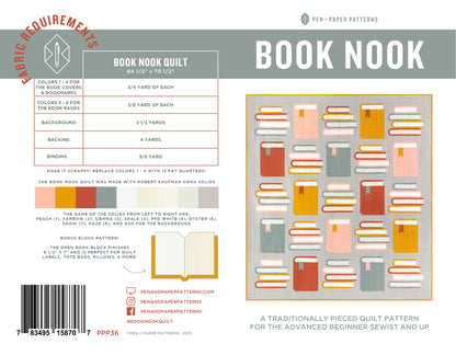 Pen and Paper | Book Nook Quilt Pattern