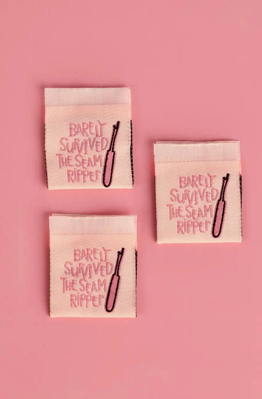 Barely Survived - Sewing Label -Kati Cupcakes