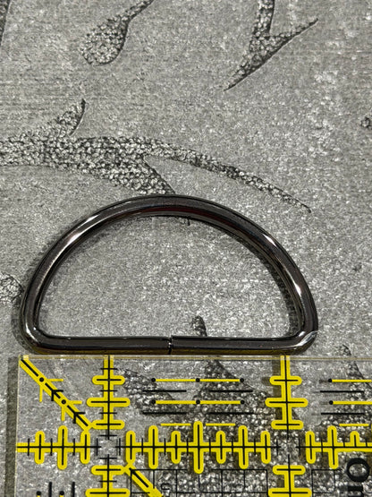 1.5 inch (38mm) Gunmetal D ring 2 pack
