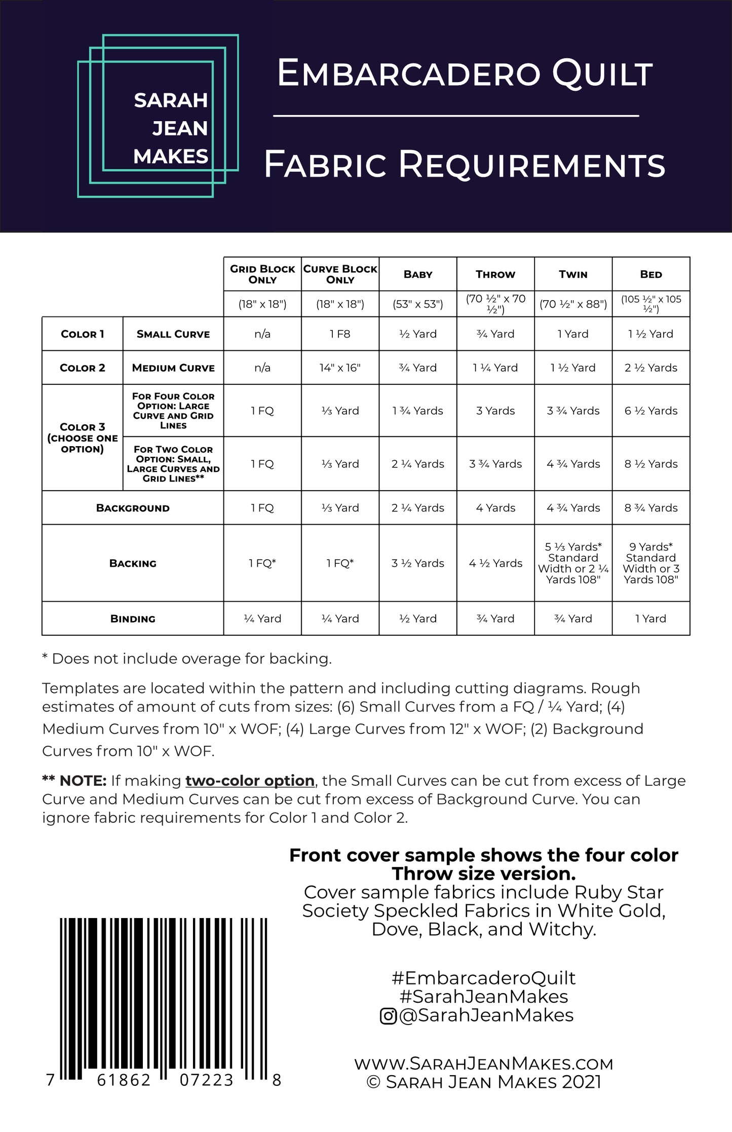 Embarcadero Quilt-printed pattern