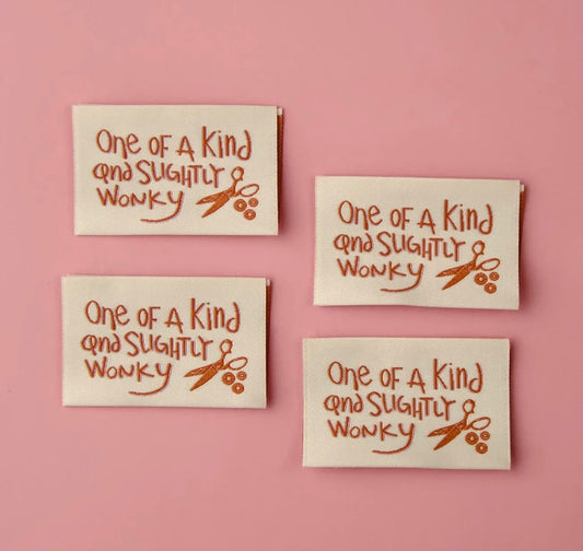 Slightly wonky-sewing label -Kati Cupcakes