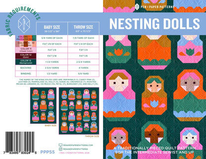 Pen and Paper | Nesting Dolls Quilt Pattern