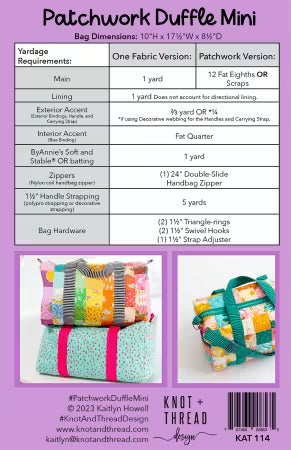Knot & Thread |Patchwork Duffle Mini 2.0