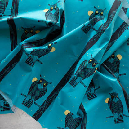 Moon Owl Canvas - Birch Fabrics