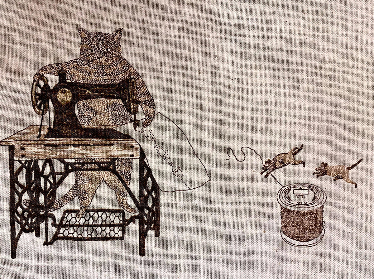 Koizumi | Purrfect Stitches Canvas | Pink/Brown