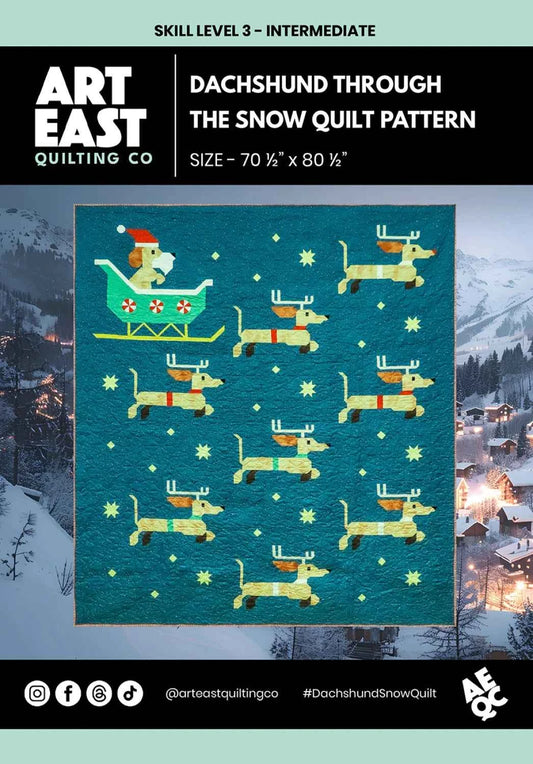 Dachshund Through the Snow | Paper Pattern | Art East Quilting Co.