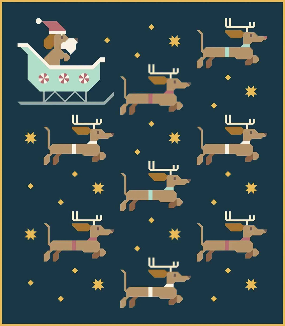Dachshund Through the Snow | Paper Pattern | Art East Quilting Co.