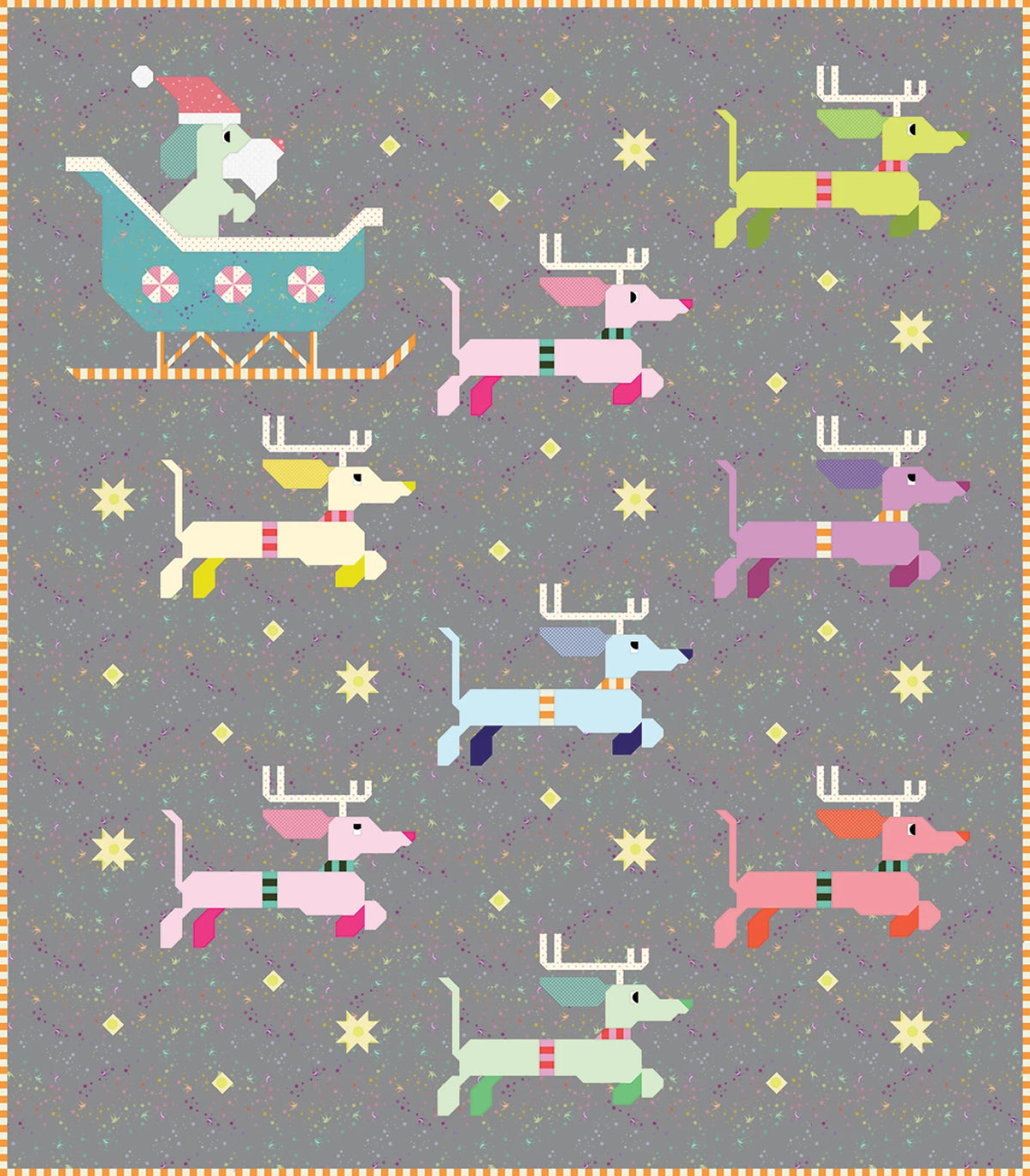 Dachshund Through the Snow | Paper Pattern | Art East Quilting Co.