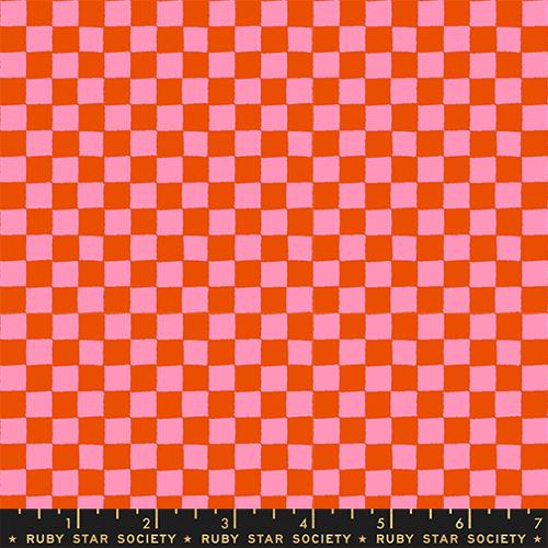 Ruby Star Society | 1-800-Calico | Block Print Checks Warm Red