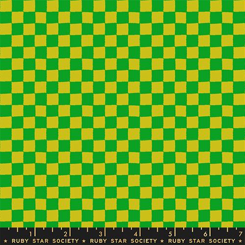 Ruby Star Society | 1-800-Calico | Block Print Checks Verdant